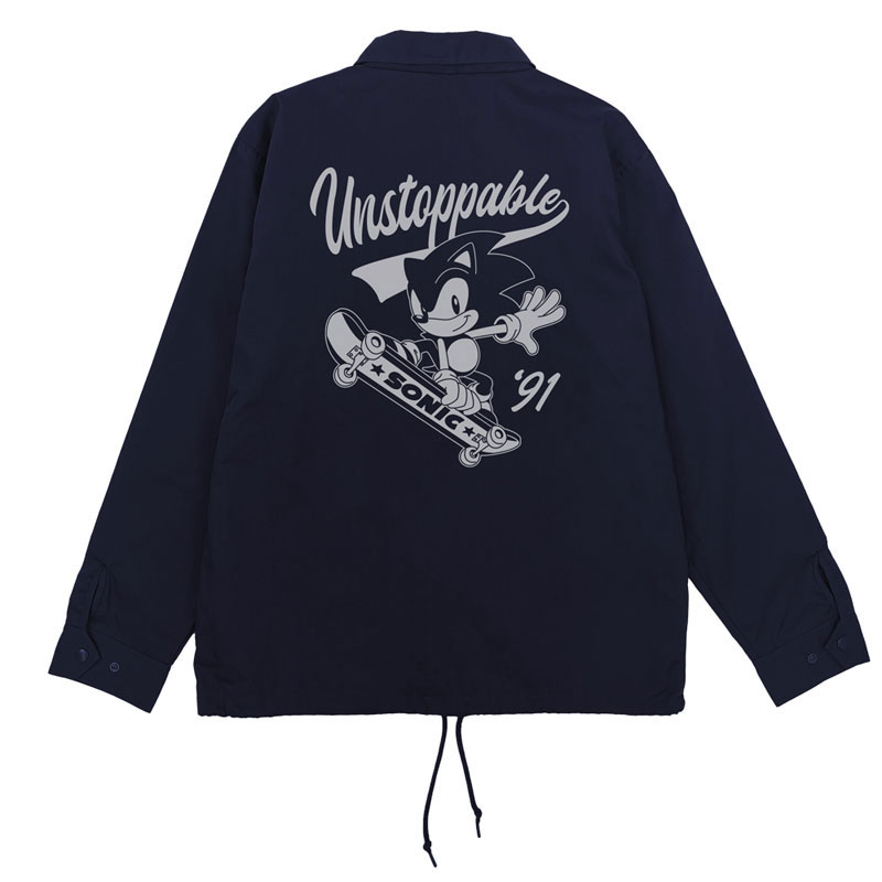 クラシックソニック T/Cコーチジャケット/NAVY-L 画像 3 | AniSmile