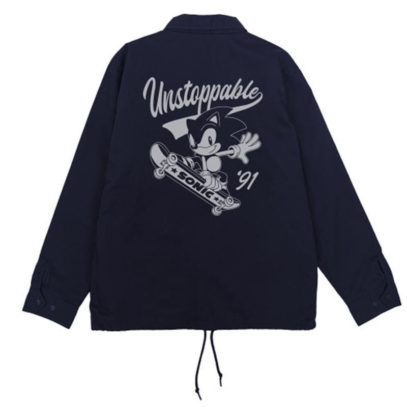クラシックソニック T/Cコーチジャケット/NAVY-M 画像 3 | AniSmile
