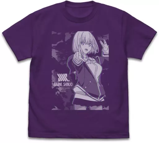 SSSS.GRIDMAN 新条アカネ エフェクトビジュアルTシャツ/PURPLE-L - 公式商品画像 | AniSmile