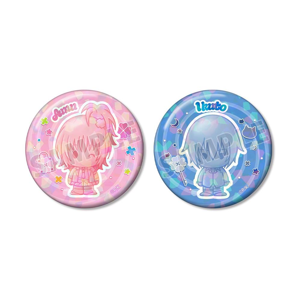 しゅごキャラ! 日奈森 あむ&月詠 イクト petit-sserie ホログラム缶バッジ2個セット - 公式商品画像 | AniSmile