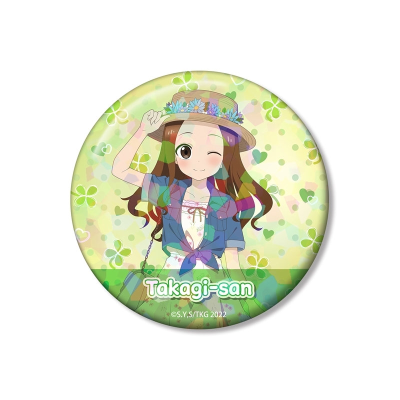 からかい上手の高木さん 描き下ろし 高木さん 平成 時代ファッションver. 75mmホログラム缶バッジ - 公式商品画像 | AniSmile