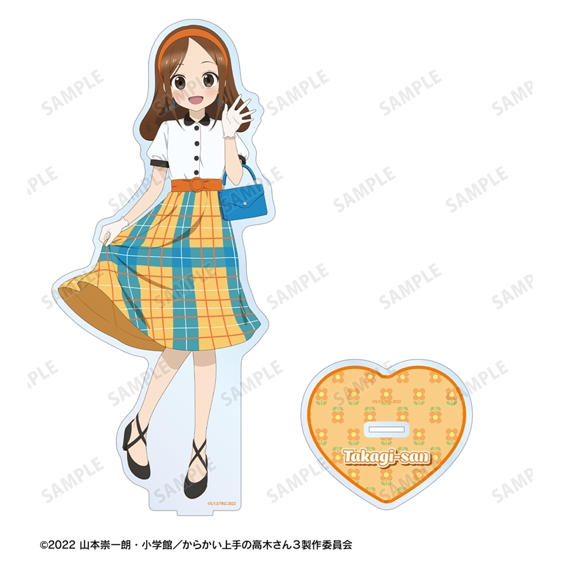 からかい上手の高木さん 描き下ろし 高木さん 昭和 時代ファッションver. 特大アクリルスタンド 画像 3 | AniSmile