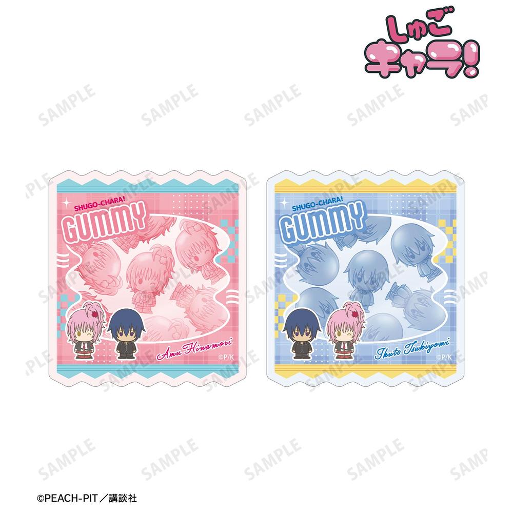 しゅごキャラ! 日奈森 あむ&月詠 イクト petit-sserie ダイカットステッカー2個セット 画像 2 | AniSmile
