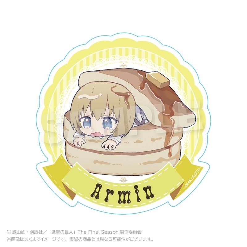進撃の巨人 ミニキャラステッカー デザートver. アルミン - 公式商品画像 | AniSmile