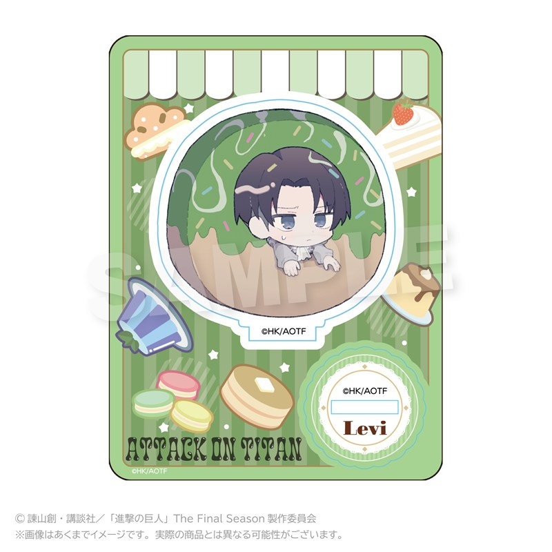 進撃の巨人 ミニキャラスタンド デザートver. リヴァイ - 公式商品画像 | AniSmile