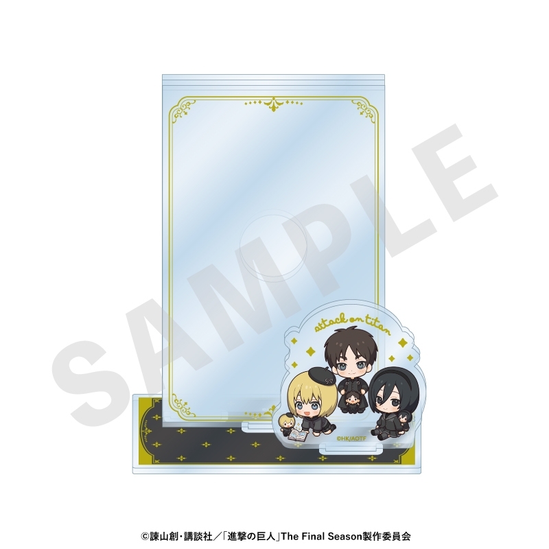 進撃の巨人 ミニキャラブラックコーデシリーズ カードスタンド(エレン・ミカサ・アルミン) - 公式商品画像 | AniSmile