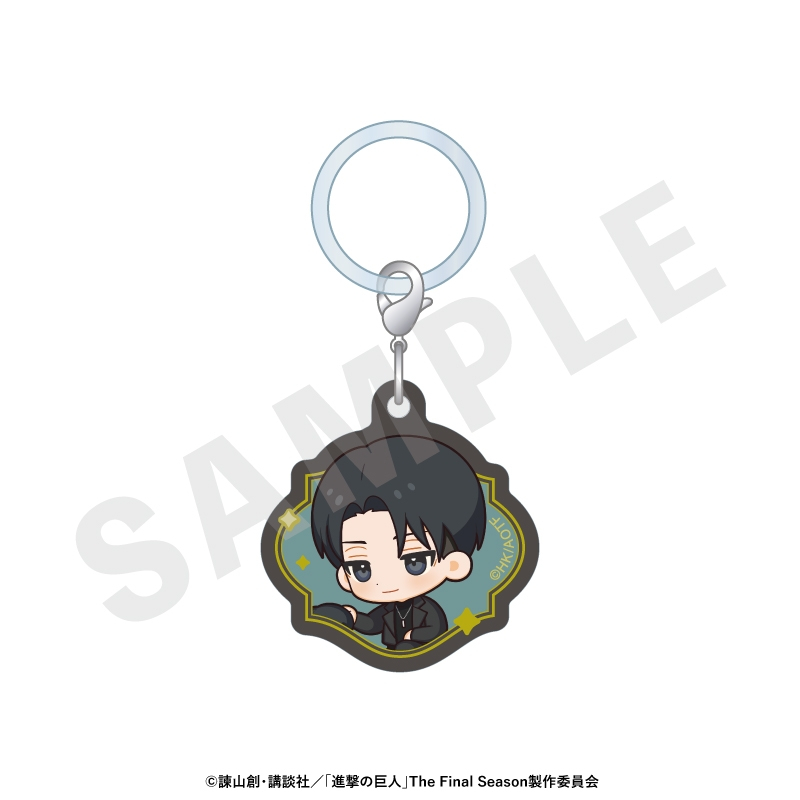 進撃の巨人 ミニキャラブラックコーデシリーズ アクリルチャームセット(リヴァイ・ハンジ・エルヴィン) 画像 2 | AniSmile
