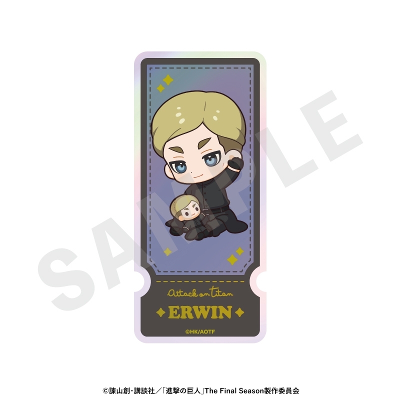 進撃の巨人 ミニキャラブラックコーデシリーズ オーロラステッカーセット(リヴァイ・ハンジ・エルヴィン) 画像 4 | AniSmile