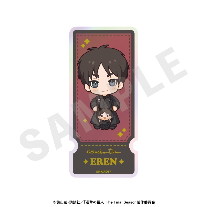 進撃の巨人 ミニキャラブラックコーデシリーズ オーロラステッカーセット(エレン・ミカサ・アルミン) 画像 2 | AniSmile
