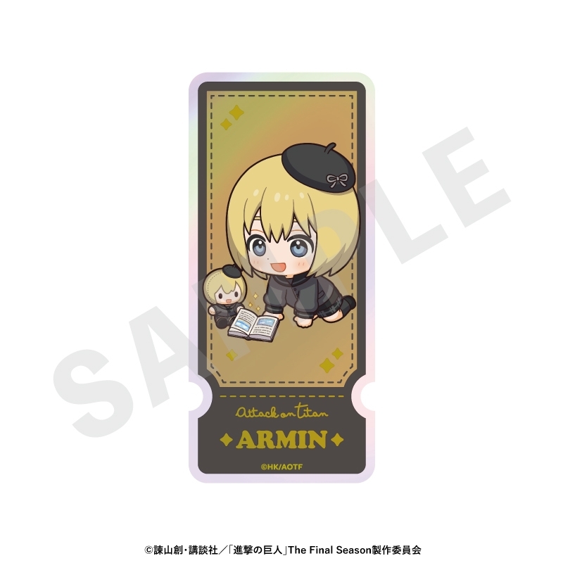 進撃の巨人 ミニキャラブラックコーデシリーズ オーロラステッカーセット(エレン・ミカサ・アルミン) 画像 4 | AniSmile
