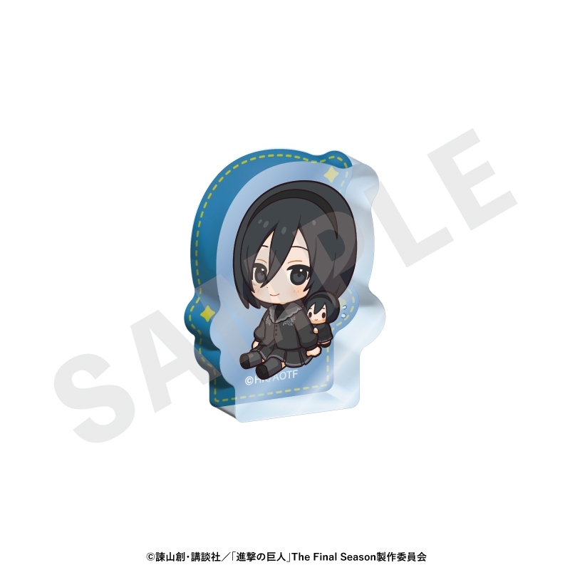 進撃の巨人 ミニキャラブラックコーデシリーズ ミニダイカットアクリルブロック(ミカサ) - 公式商品画像 | AniSmile