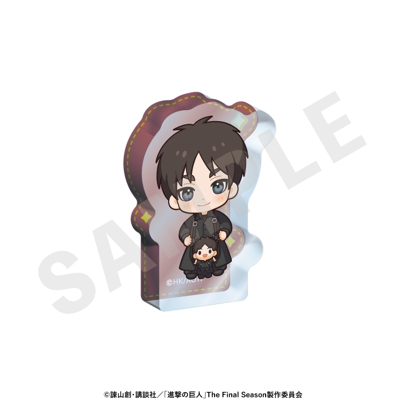 進撃の巨人 ミニキャラブラックコーデシリーズ ミニダイカットアクリルブロック(エレン) - 公式商品画像 | AniSmile