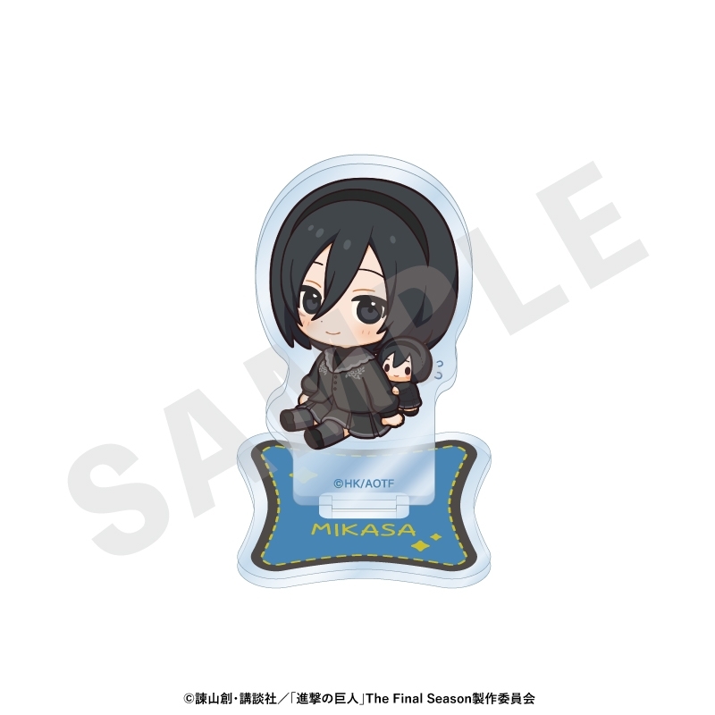 進撃の巨人 ミニキャラブラックコーデシリーズ アクリルスタンド(ミカサ) - 公式商品画像 | AniSmile
