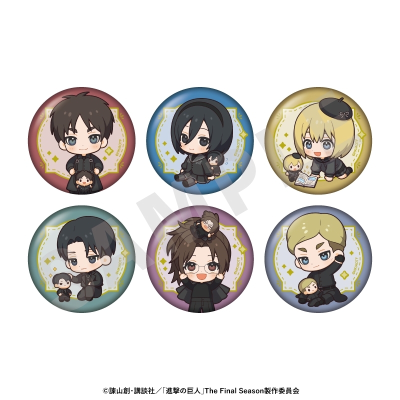 進撃の巨人 ミニキャラブラックコーデシリーズ トレーディング缶バッジ(全6種) - 公式商品画像 | AniSmile