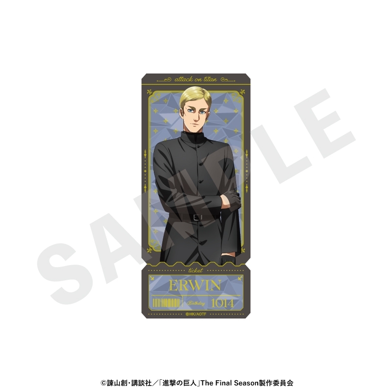 進撃の巨人 ブラックコーデシリーズ ホログラムダイカットステッカー(エルヴィン) - 公式商品画像 | AniSmile