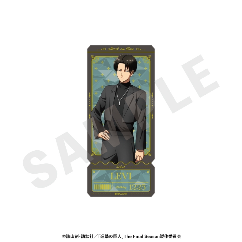 進撃の巨人 ブラックコーデシリーズ ホログラムダイカットステッカー(リヴァイ) - 公式商品画像 | AniSmile