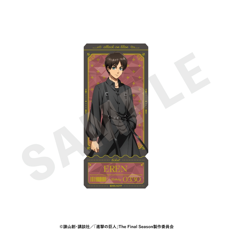 進撃の巨人 ブラックコーデシリーズ ホログラムダイカットステッカー(エレン) - 公式商品画像 | AniSmile