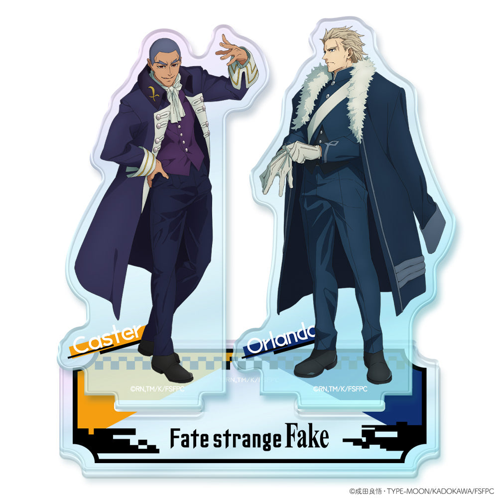 『Fate/strange Fake』オーロラアクリルニコスタンド オーランド・リーヴ&キャスター - 公式商品画像 | AniSmile