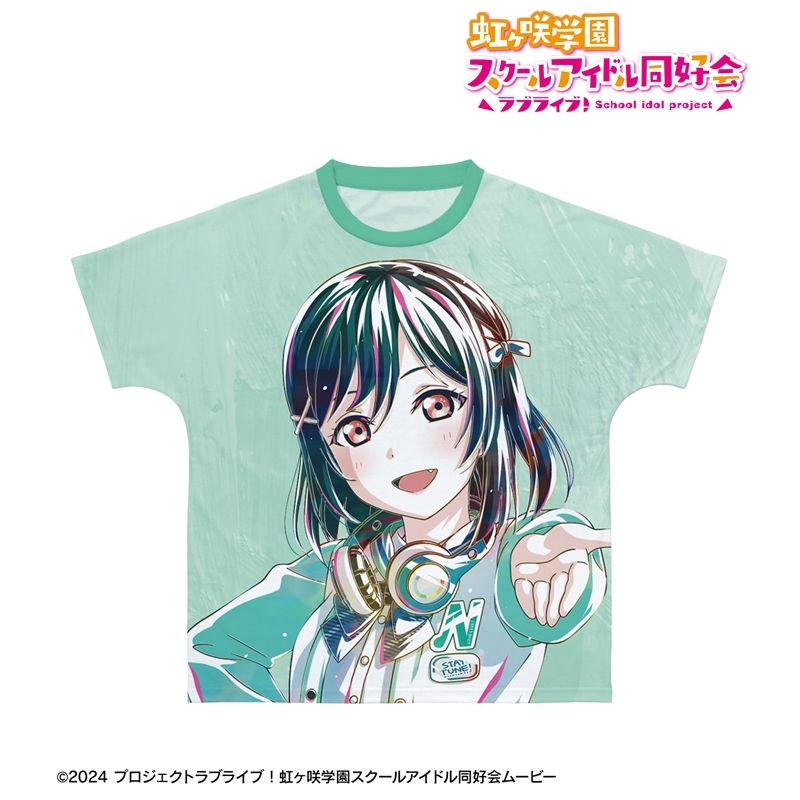 ラブライブ!虹ヶ咲学園スクールアイドル同好会 描き下ろし 三船栞子 ミラクル STAY TUNE! Ani-Art フルグラフィックTシャツユニセックス(サイズ/M) 画像 2 | AniSmile