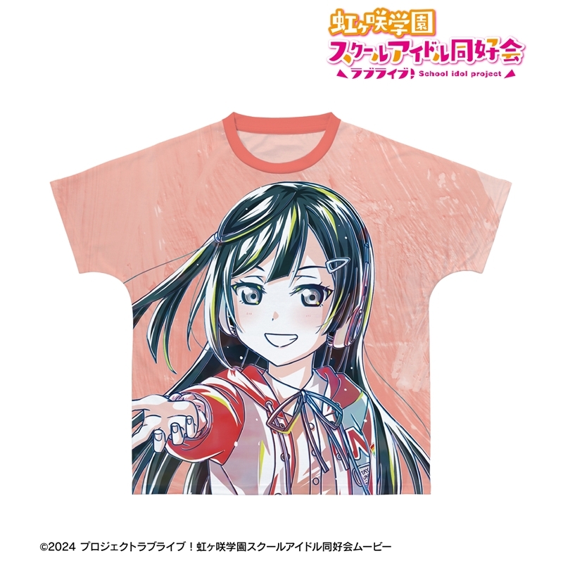 ラブライブ!虹ヶ咲学園スクールアイドル同好会 描き下ろし 優木せつ菜 ミラクル STAY TUNE! Ani-Art フルグラフィックTシャツユニセックス(サイズ/XL) 画像 2 | AniSmile