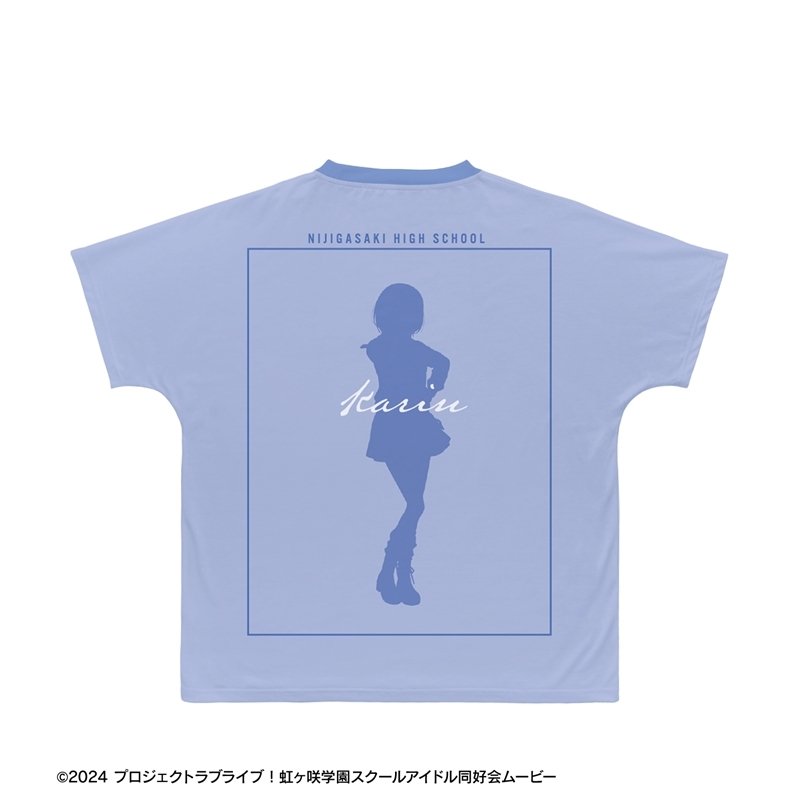 ラブライブ!虹ヶ咲学園スクールアイドル同好会 描き下ろし 朝香果林 ミラクル STAY TUNE! Ani-Art フルグラフィックTシャツユニセックス(サイズ/XS) 画像 3 | AniSmile
