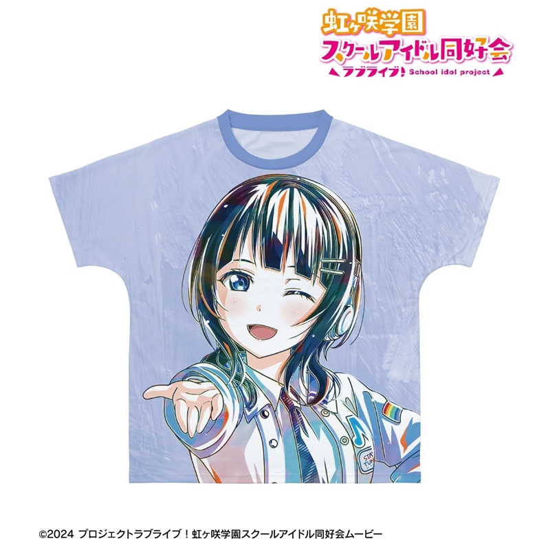 ラブライブ!虹ヶ咲学園スクールアイドル同好会 描き下ろし 朝香果林 ミラクル STAY TUNE! Ani-Art フルグラフィックTシャツユニセックス(サイズ/XXS) 画像 2 | AniSmile