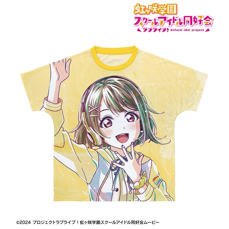 ラブライブ!虹ヶ咲学園スクールアイドル同好会 描き下ろし 中須かすみ ミラクル STAY TUNE! Ani-Art フルグラフィックTシャツユニセックス(サイズ/M) 画像 2 | AniSmile