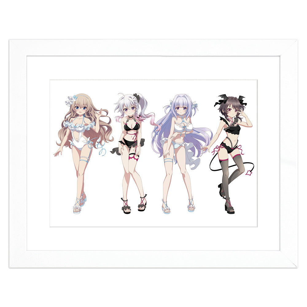 9-nine- Ruler's Crown 描き下ろしキャラファイングラフ(天使&悪魔水着) A4 - 公式商品画像 | AniSmile