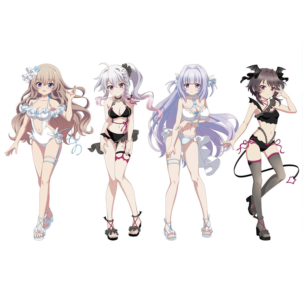9-nine- Ruler's Crown 描き下ろしキャラファイングラフ(天使&悪魔水着) A4 画像 2 | AniSmile