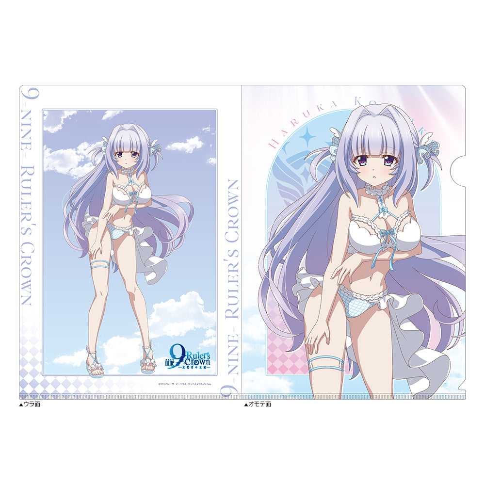 9-nine- Ruler's Crown 描き下ろしクリアファイル(香坂春風/天使水着) - 公式商品画像 | AniSmile
