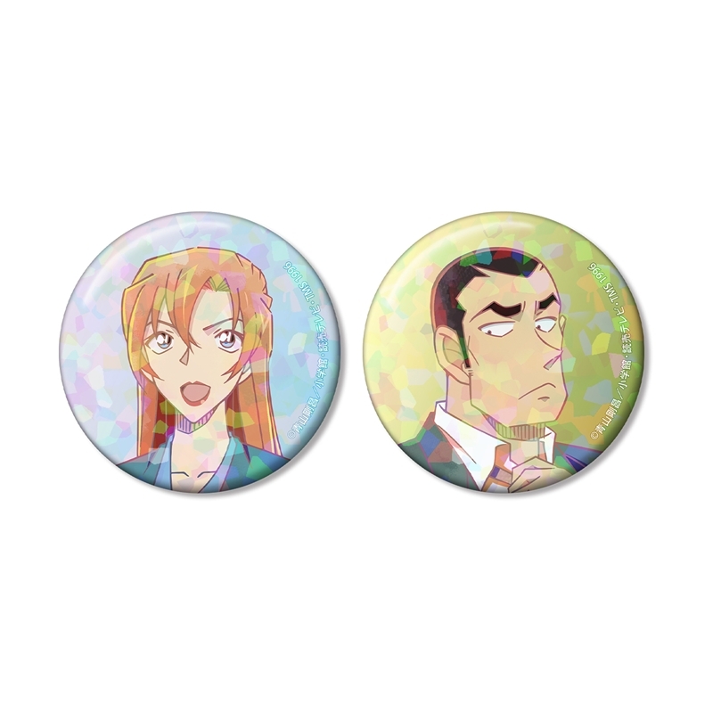 名探偵コナン 萩原千速&横溝重悟 Ani-Art clear label 第2弾 ホログラム缶バッジ2個セット - 公式商品画像 | AniSmile