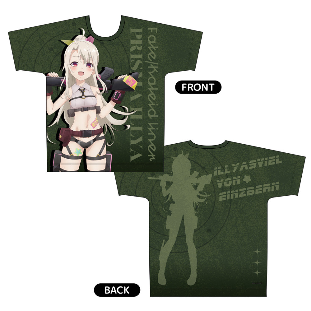 劇場版「Fate/kaleid liner プリズマ☆イリヤ Licht 名前の無い少女」 描き下ろしフルグラフィックTシャツ(イリヤ/ミリタリー)Mサイズ - 公式商品画像 | AniSmile