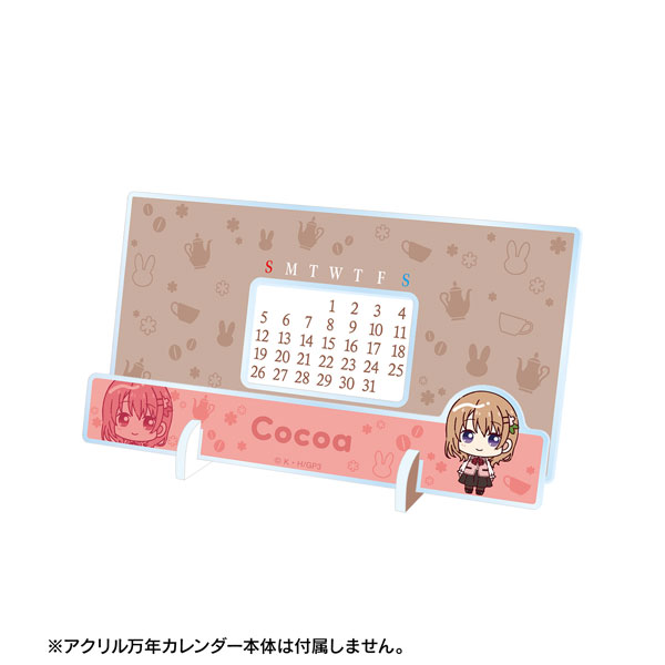 ご注文はうさぎですか? BLOOM ちょこんと! 卓上アクリル万年カレンダー 着せ替えパーツ ver.B 图片 3 | AniSmile