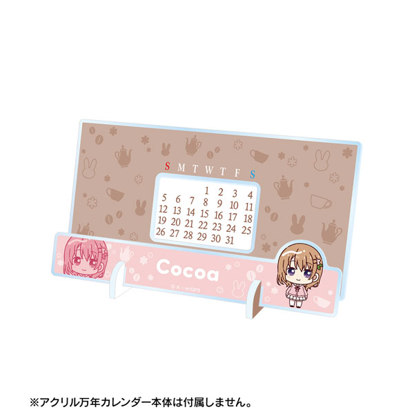 ご注文はうさぎですか? BLOOM ちょこんと! 卓上アクリル万年カレンダー 着せ替えパーツ ver.A 图片 3 | AniSmile