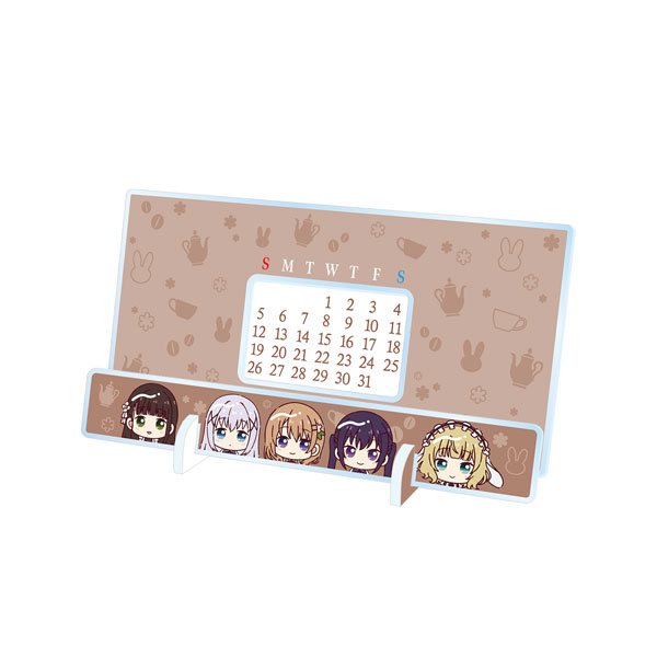 ご注文はうさぎですか? BLOOM ちょこんと! 卓上アクリル万年カレンダー 画像 2 | AniSmile