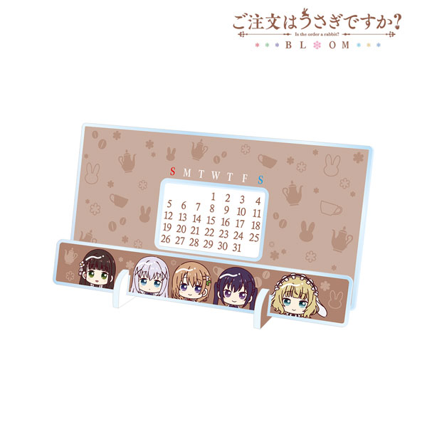 ご注文はうさぎですか? BLOOM ちょこんと! 卓上アクリル万年カレンダー 画像 3 | AniSmile