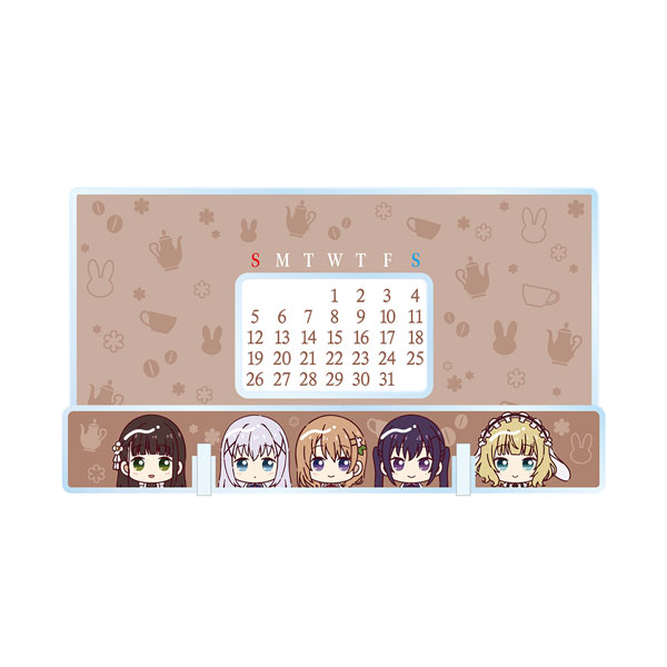 ご注文はうさぎですか? BLOOM ちょこんと! 卓上アクリル万年カレンダー 画像 4 | AniSmile