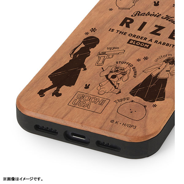 ご注文はうさぎですか? BLOOM リゼ Ani-Sketch ウッドiPhoneケース(対象機種/iPhone 13/14) 画像 3 | AniSmile