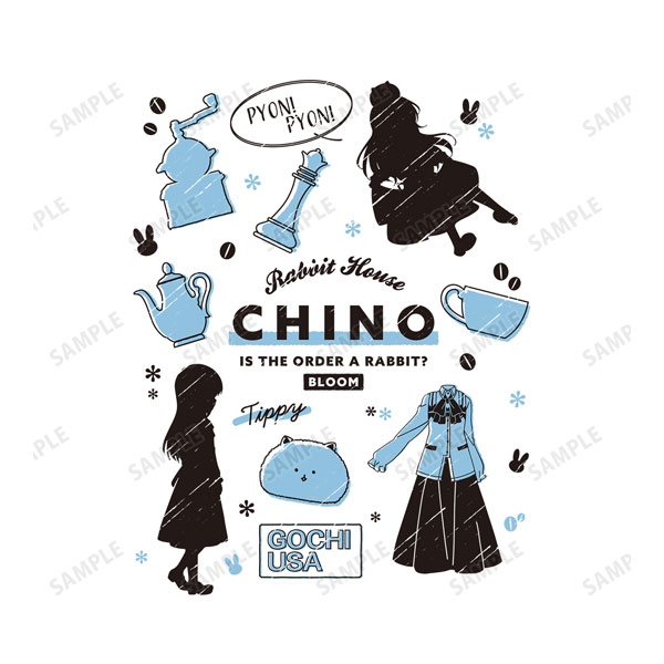 ご注文はうさぎですか? BLOOM チノ Ani-Sketch Tシャツレディース(サイズ/XL) 画像 3 | AniSmile