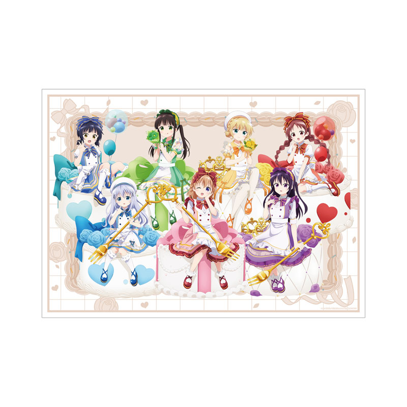 ご注文はうさぎですか? BLOOM 描き下ろし 集合 お座りケーキver. A3マット加工ポスター 画像 2 | AniSmile