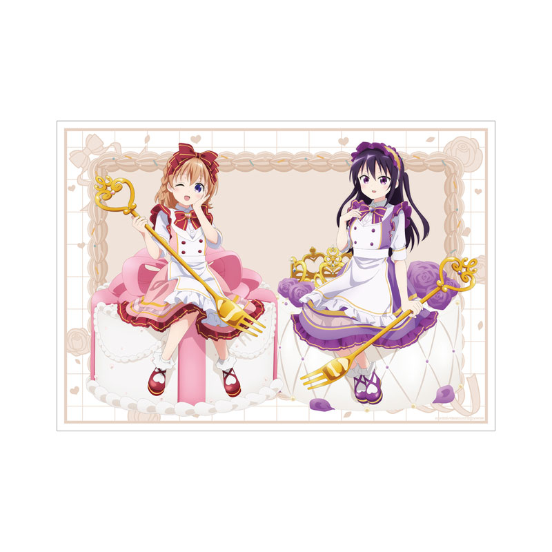 ご注文はうさぎですか? BLOOM 描き下ろし ココア&リゼ お座りケーキver. A3マット加工ポスター 画像 2 | AniSmile