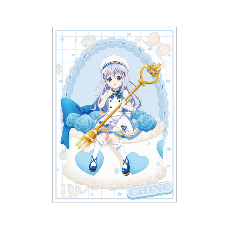 ご注文はうさぎですか? BLOOM 描き下ろし チノ お座りケーキver. A3マット加工ポスター 画像 2 | AniSmile