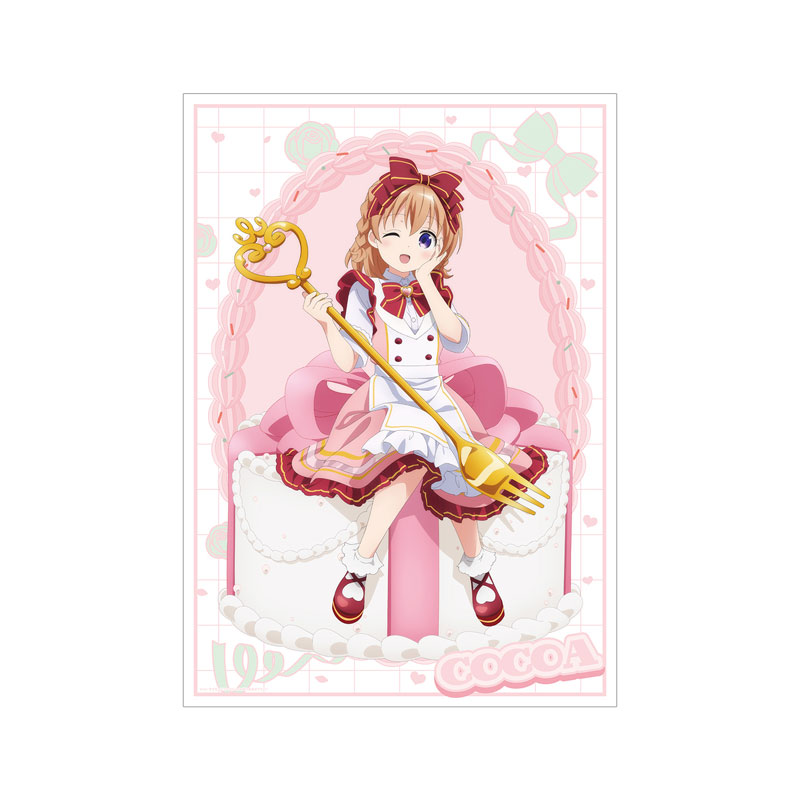 ご注文はうさぎですか? BLOOM 描き下ろし ココア お座りケーキver. A3マット加工ポスター 画像 2 | AniSmile