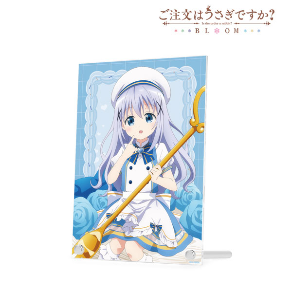 ご注文はうさぎですか? BLOOM 描き下ろし チノ お座りケーキver. A5アクリルパネル - 公式商品画像 | AniSmile