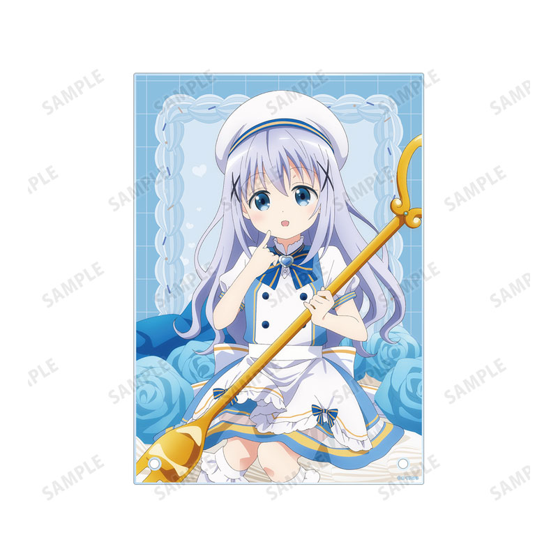 ご注文はうさぎですか? BLOOM 描き下ろし チノ お座りケーキver. A5アクリルパネル 画像 4 | AniSmile