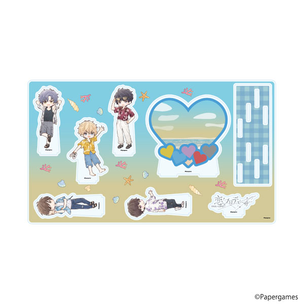 プレミアム アクリルジオラマプレート「恋とプロデューサー~EVOL×LOVE~」09/海辺デートver.(グラフアートイラスト) - AniSmile
