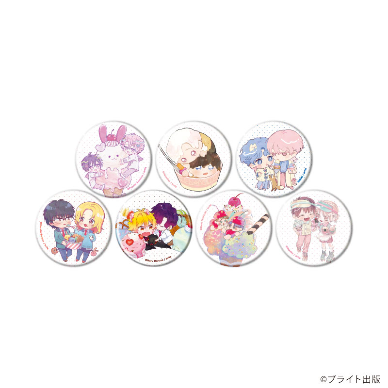 ホログラム缶バッジ(57mm)「Tulle Ice Cream Factory -7th Anniversary-」02/ブラインド(全7種)(描き下ろしイラスト) 画像 2 | AniSmile
