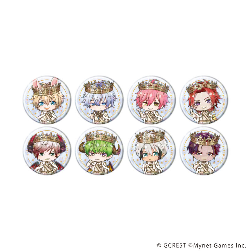 ホログラム缶バッジ(57mm)「夢王国と眠れる100人の王子様」18/ブラインド(全8種)(ミニキャライラスト) 画像 2 | AniSmile