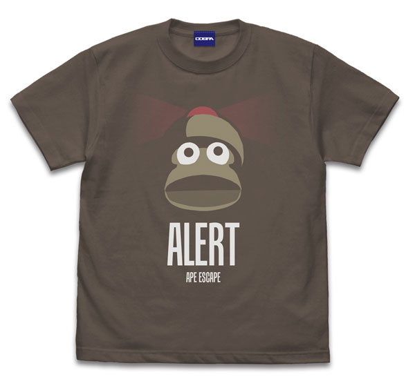 サルゲッチュ ピポサル警戒中 Tシャツ/CHARCOAL-XL - AniSmile