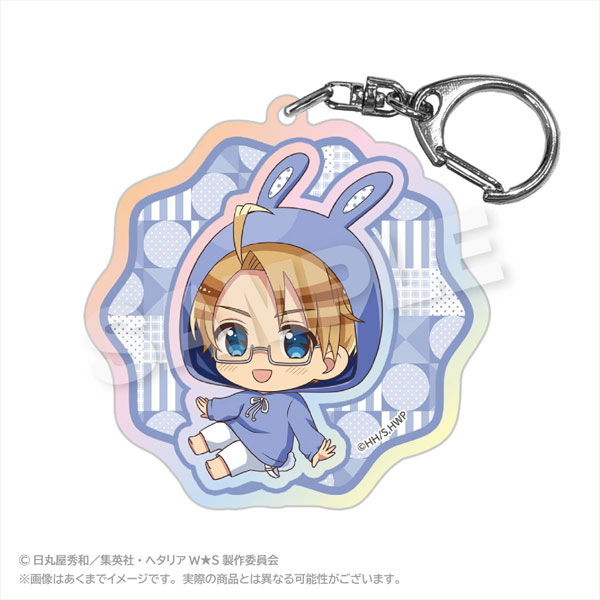 ヘタリア World★Stars ホログラムキーホルダー アニマルパーカーver. アメリカ - 公式商品画像 | AniSmile
